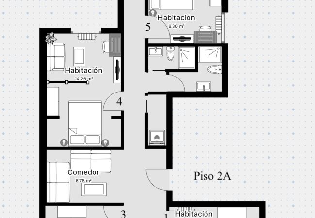Rent by room in Salamanca - | Habitación España 2H5 | Interior | Baño Privado Rent by room in Salamanca - | Habitación España 2H5 | Interior | Baño Privado