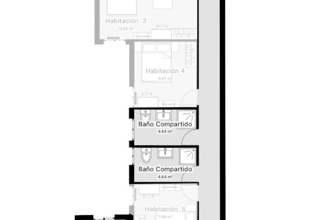 Rent by room in Salamanca - | Habitación Rector 1H2 | Exterior | Baño Comparti Rent by room in Salamanca - | Habitación Rector 1H2 | Exterior | Baño Comparti