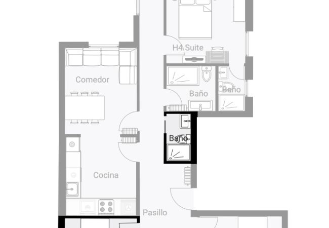 Rent by room in Salamanca - | Habitación España 3H3 | Exterior | Baño Privado Rent by room in Salamanca - | Habitación España 3H3 | Exterior | Baño Privado