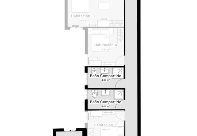 Rent by room in Salamanca - | Habitación Rector BH2 | Exterior | Baño Comparti Rent by room in Salamanca - | Habitación Rector BH2 | Exterior | Baño Comparti
